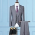 Bộ đồ vest nam màu be ba mảnh áo vest nam trung niên Suit phù hợp