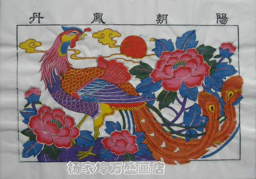 Weifang Yangjiabu Wooden Edition Newgegard Painting в конце династии Цин напечатала традиционное мастерство Данфэна Чаоян.