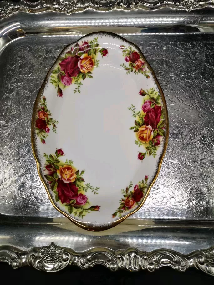 Западная фарфоровая коллекция Royal Albert Old Town Rose Торт-диск серия