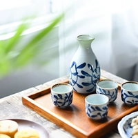 Da Shi Zi rượu sake theo phong cách Nhật Bản Bộ ly rượu vang ly thủy tinh - Rượu vang ly rượu vang mạ vàng