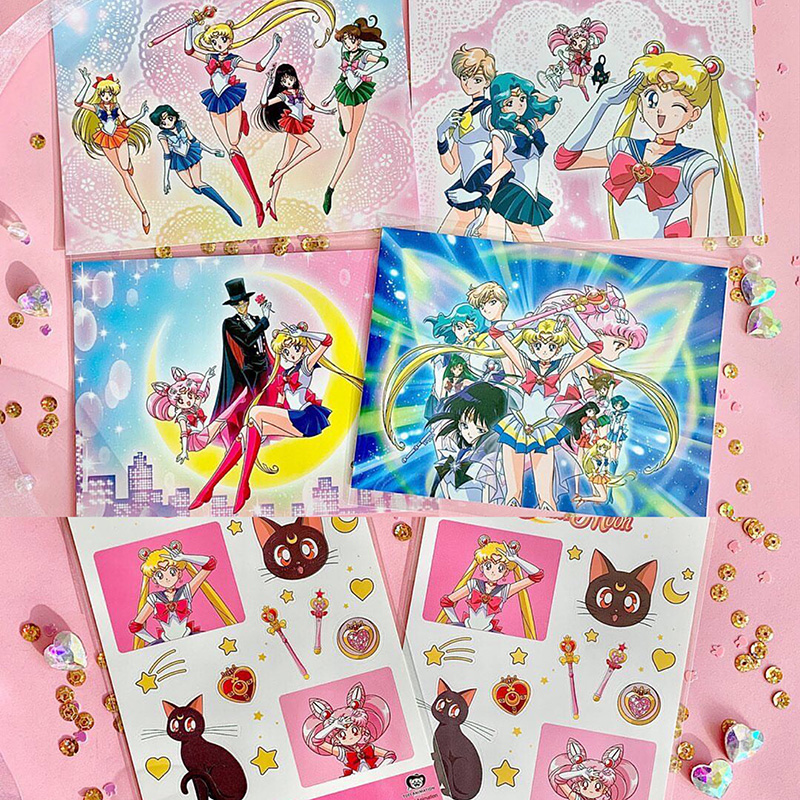 Send A Random Postcard Or Sticker For The Full Two Piecesgoods in stock Second bullet OST Sailor Moon jointly ornaments Silver Necklace necklace Pendants the republic of korea Purchasing agent new pattern