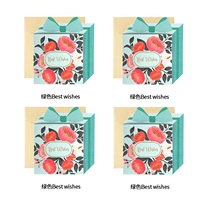 Зеленая подарочная коробка, 12.2×13.5см