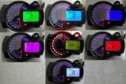 New 7 màu có thể điều chỉnh ss182 tốc độ 299 xe máy trần xe sửa đổi LCD meter 1-6 nhiệt độ nước đo dầu