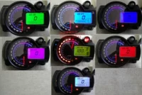 New 7 màu có thể điều chỉnh ss182 tốc độ 299 xe máy trần xe sửa đổi LCD meter 1-6 nhiệt độ nước đo dầu đồng hồ điện tử xe vision