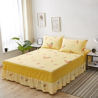 Váy ngủ đơn cotton cotton 1,5m trải giường Simmons ga trải giường đặt chống bụi đôi 1,8 m - Váy Petti 	chân váy giường