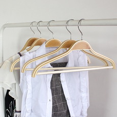 Деревянные вешалки 实木成人带杆套装衣架防滑上衣架无痕毛衣衬衫衣挂衣裤一体架