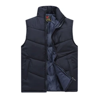 Áo khoác dày 200 kg ấm áp đầu bếp XL xuống áo vest cotton nam đứng cổ áo lụa áo khoác nam mùa hè