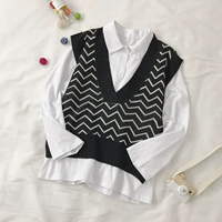 Tide, трикотажный осенний жилет без рукавов, в корейском стиле