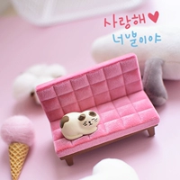 Японские розовые румяна, милый диван, маленький мобильный телефон, настольное украшение, ручка, держатель для телефона, популярно в интернете, кот