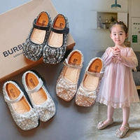 Детская обувь для кожаной обуви для принцессы с бантиком, коллекция 2021, мягкая подошва, в западном стиле