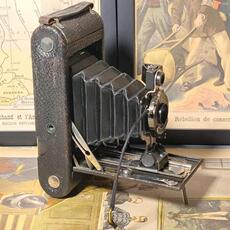 Камеры 1914年美国古董柯达kodak 1a皮腔相机折叠相机快门工作老物件摆件