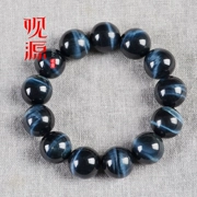 Trang sức Guanyuan Tinh khiết tự nhiên 5A Blue Tiger Eye Stone Bracelet Eagle Eye Hạt Vòng tay Lãnh đạo Shiwang Kinh doanh Tăng sự tự tin - Vòng đeo tay Clasp