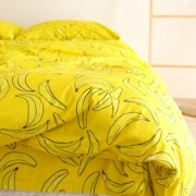 Chuối! Vàng trái phong cách phim hoạt hình tấm bông vẽ tay áp dụng gối in có thể được tùy chỉnh bộ duy nhất mảnh - Khăn trải giường