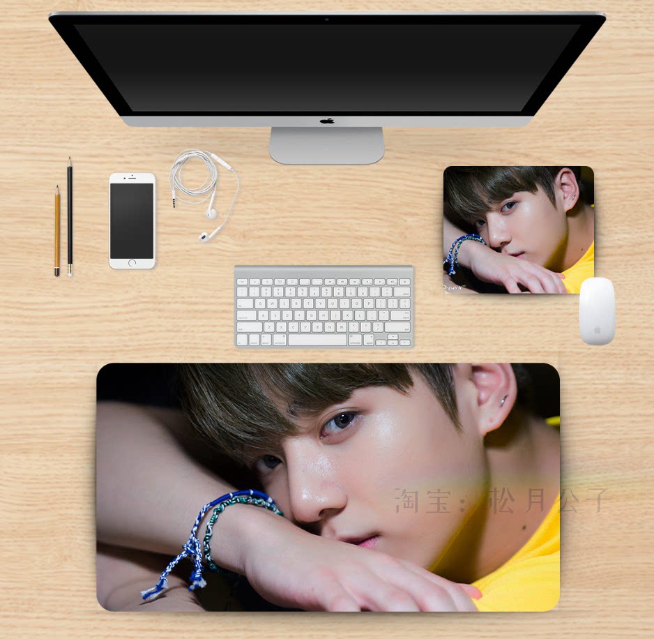 BTS Bulletproof Youth Tuan Tian Yiguo Shop Cushion Mouse Guts Super Large Desk Case Custom Customized Keyboard Jungkook