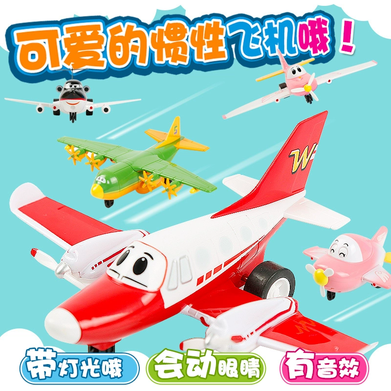 Đồ chơi trẻ em máy bay nhỏ quán tính taxi trở lại xe hơi phim hoạt hình mô hình máy bay đồ chơi sinh nhật quà tặng bé 3 tuổi 6 - Đồ chơi điều khiển từ xa