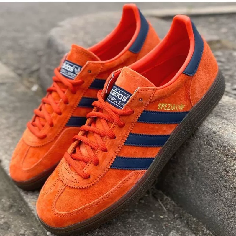 Adidas Handball Spezial Vitality Orange Velvet Мужские повседневные кроссовки для зала 23 новые модели