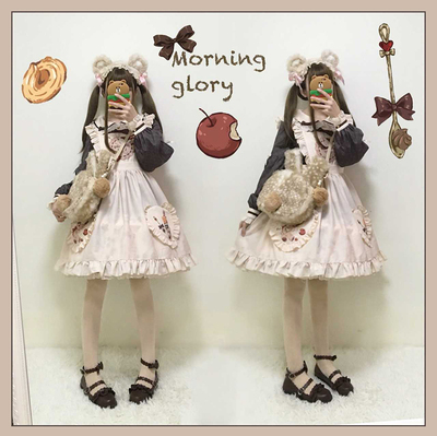 taobao agent [Dream and Treasure Spot] National Brand Lolita Morning Glory honey honey puma apron