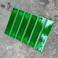 45x195 темно -зеленый ледяной трещины (17,5 таблетки/квадрат)