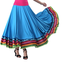 Длинная юбка с голубым цветом озера