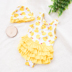 Cô gái bé dễ thương áo tắm bơi nắp con con mùa hè nhỏ màu vàng vịt bé một mảnh váy ngọt ngào bộ bikini Đồ bơi trẻ em