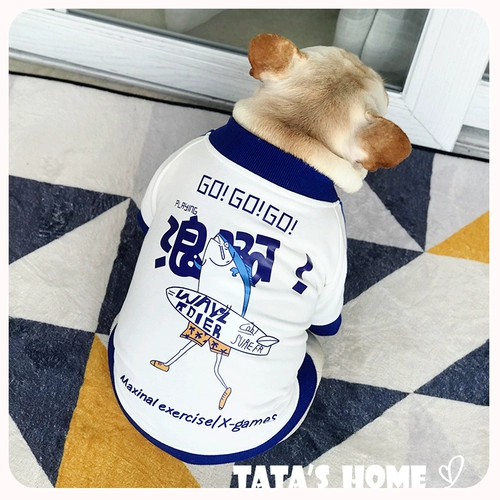 Оригинальная индивидуальная домашняя собака Tata осень и зимняя белая толстовка плюшевая битва Corgi одежда волна волна