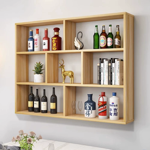 Винный шкаф вино висящий настенный ресторан ресторан ресторан ресторан ресторан ресторан на стене Простая красная винная стойка