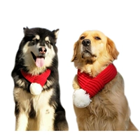 ПЭТ -собака Рождественский шарф Тедди Бибел Фасун Шиба Ину Большой Собака Красный Шарф Британский короткий голубой кот Новый год
