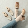Dép và dép nữ mang mới 2019 trong mùa hè với V miệng phiên bản Hàn Quốc dày hở ngón với một từ kéo hai đôi dép nữ - Dép bán giày dép nữ online