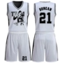 Hai bên mặc Spurs 21 Duncan jerseys nam đội bóng rổ đồng phục tùy chỉnh đồng phục đội thể thao phù hợp với in số quần áo thể thao nữ mùa đông
