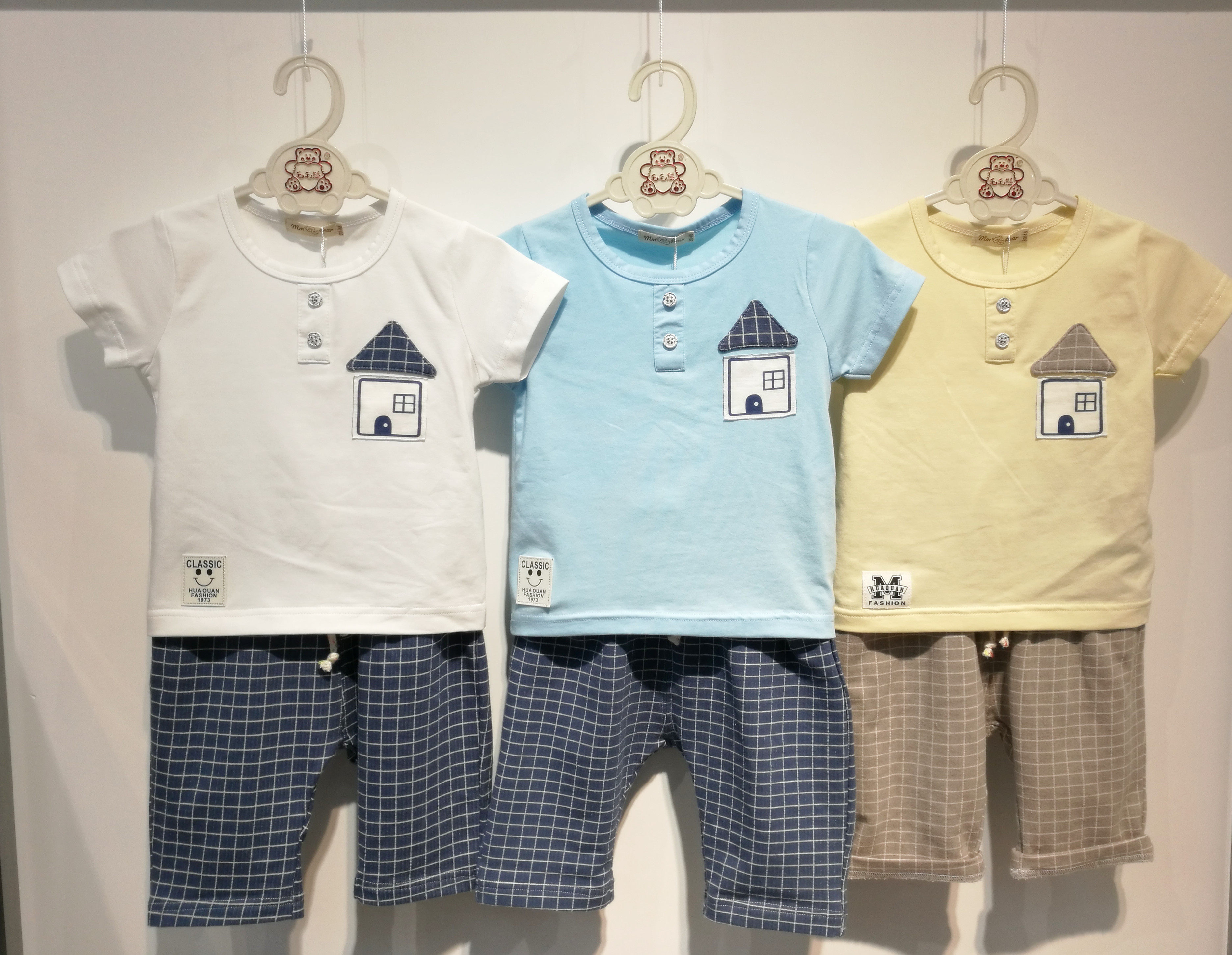 毛毛熊男童夏装2018新款套装儿童短袖夏季童装宝宝运动两件套