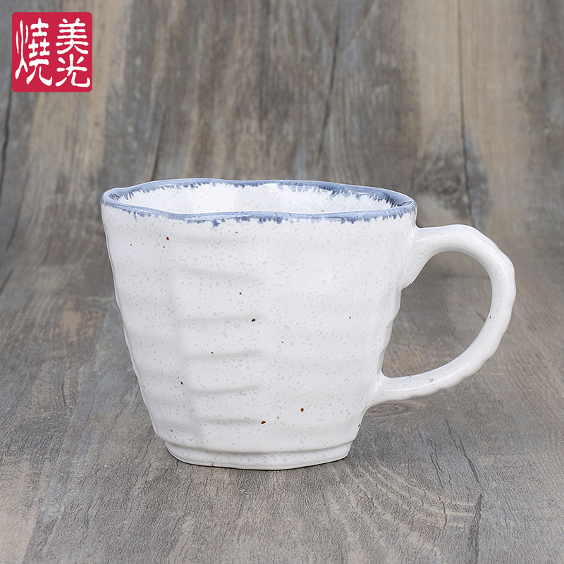Impression Of BluesJapanese  ceramics glass teacup Water cup manual Coarse pottery Tea cup Small tea cup originality coffee cup Mug