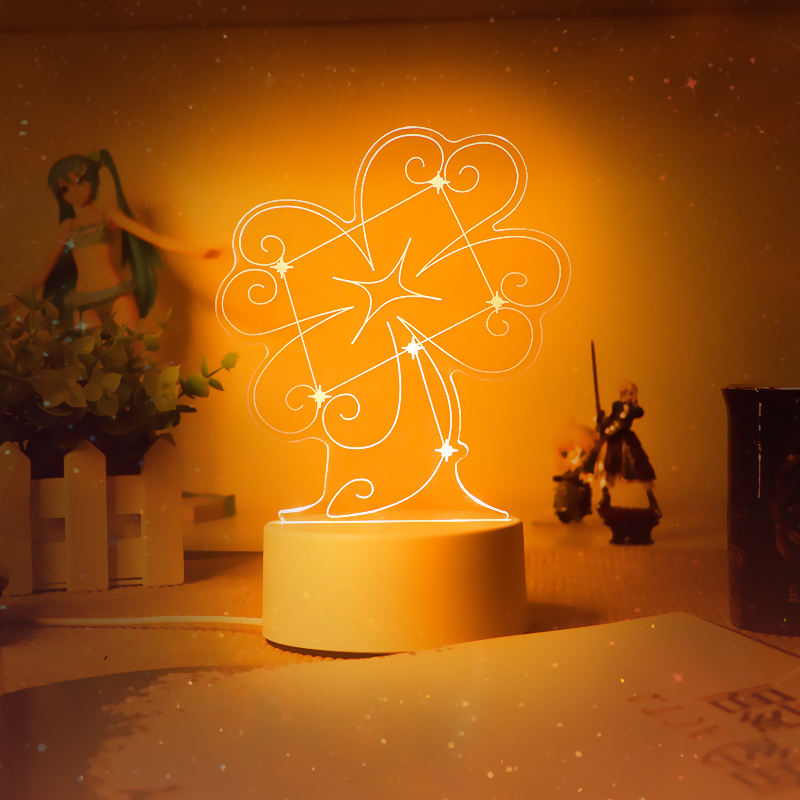 Seat Of Life: Kali's Four Leaf Cloverquadratic element primary god periphery game Zhong Li Wendy mountain elf Young master bedroom Bedside Plug in Desk lamp originality gift Night light