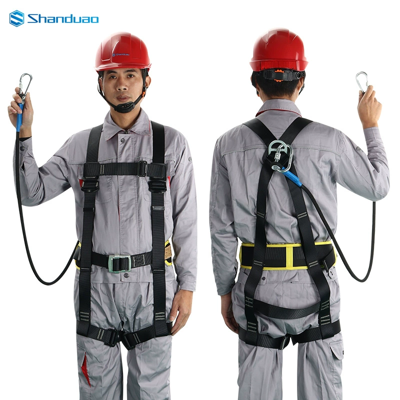 dây bảo hộ Đai an toàn Sanduao toàn thân ngoài trời năm điểm Đai an toàn làm việc trên không đai polyester bảo vệ thắt lưng cuộn dây an toàn cuộn dây an toàn 