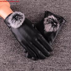 Перчатки Мех мяч перчатки женщин теплый