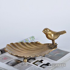 Декоративные горшки 印度进口纯铜果盘 北欧美式金色装饰摆件干果盘首饰收纳钥匙托盘