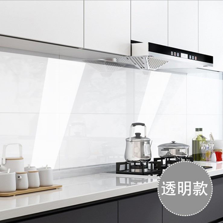 Transparent 5 Metersautohesion since wall Lampblack machine Oil proof household kitchen High temperature resistance wall stick cellophane paper Wall stickers cooking bench Stickers waterproof