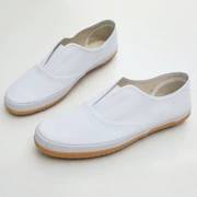 Đôi sao trắng giày vải gân dưới màu rắn một chân đàn hồi miệng unisex giày vệ sinh lười biếng giày thể thao
