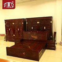 Продвижение Huangze Mangoshica Furniture Wood 1m 8 Современный двуспальный кровать Dongyang Woodside Tables
