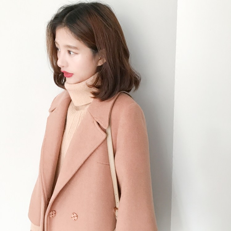 Daxi tự chế mùa thu quần áo nữ mới tie vành đai thắt lưng trumpet tay áo dài áo len nữ sinh viên