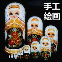 Запеченный лак большой набор кукол 10 -й слой русского стиля народного специализированного деревянного ремесленника творческая свадебная невеста A7