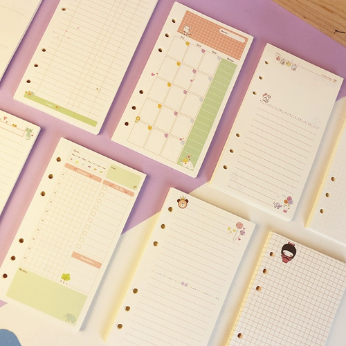 Cartoon A5A6 Live Notepbook Core Standard 6 -Hole Board Page страница крови во время Core 40 Core