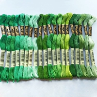Французская линия вышивки DMC № 25 Хлопковая линия 20 -Зеленая система Color Green System DMC Линия вышива