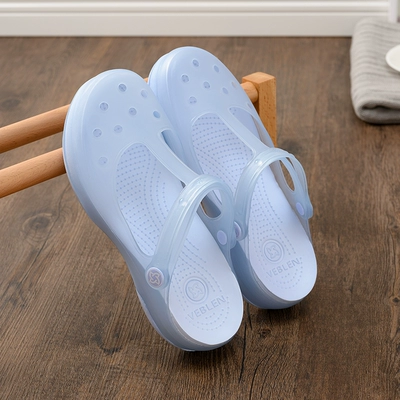 Giày có lỗ VEBLEN dành cho nữ giày đi biển đế dày mùa hè của phụ nữ dép đế mềm chống trượt mang dép đi trong nhà dép nêm và dép đi trong nhà dép phòng lab 