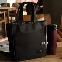 Большая черная японская водонепроницаемая сумка для ланча со стаканом, увеличенная толщина, сумка для еды