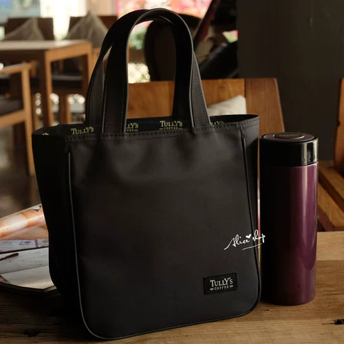 Большая черная японская водонепроницаемая сумка для ланча со стаканом, увеличенная толщина, сумка для еды