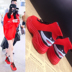 Vớ giày nữ 2018 mùa xuân và mùa hè Hàn Quốc phiên bản mới của các siêu giày siêu giày đỏ giày thể thao giản dị giày cao Giày cao gót