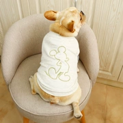 Quần áo Pháp Chó Bago Corgi Chó Mùa xuân và Mùa hè Áo cổ tròn Tiếng Anh Chó chiến đấu Quần áo thú cưng - Quần áo & phụ kiện thú cưng