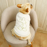 Quần áo Pháp Chó Bago Corgi Chó Mùa xuân và Mùa hè Áo cổ tròn Tiếng Anh Chó chiến đấu Quần áo thú cưng - Quần áo & phụ kiện thú cưng quần áo chó
