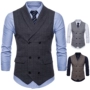 Áo vest nam công sở vest nam kẻ sọc giảm béo Thời trang Anh vest giản dị - Dệt kim Vest áo khoác len hàn quốc