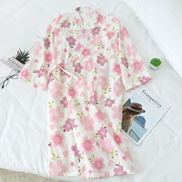 Японское кимоно, пижама, летняя хлопковая тонкая юбка, длинный марлевый японский банный халат, ханьфу